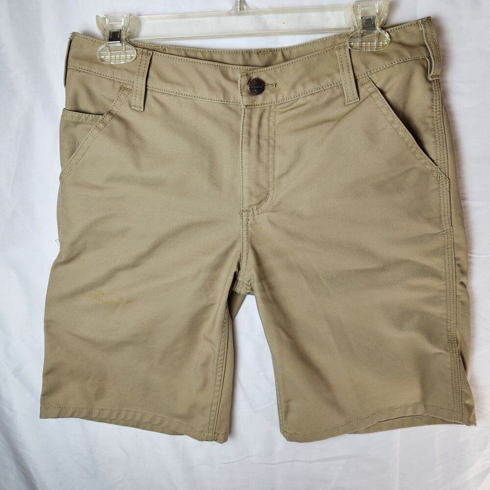 Carhartt Womens Canvas Utility Shorts Sz 4 Stretch Gorpcore Khaki Cargo Gorpcore